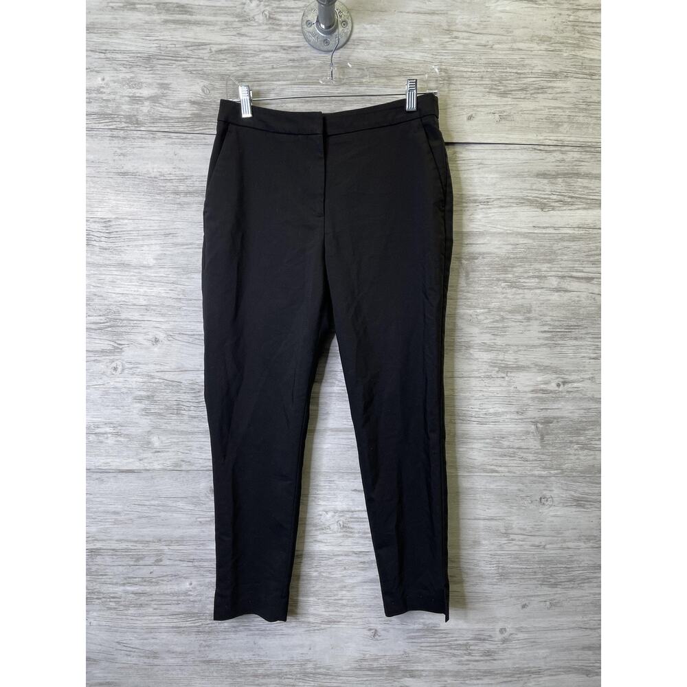 H&M Pants Womens 4 Black Slim Fit Ankle Trousers Work Office Stretch Pockets